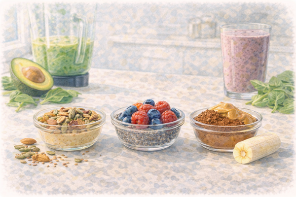 3 Homemade, Low-Sugar Smoothie Boosters for Steady Blood Sugar